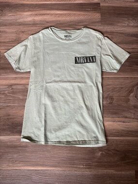 NIRVANA Light Green Short Sleeve Logo Tee